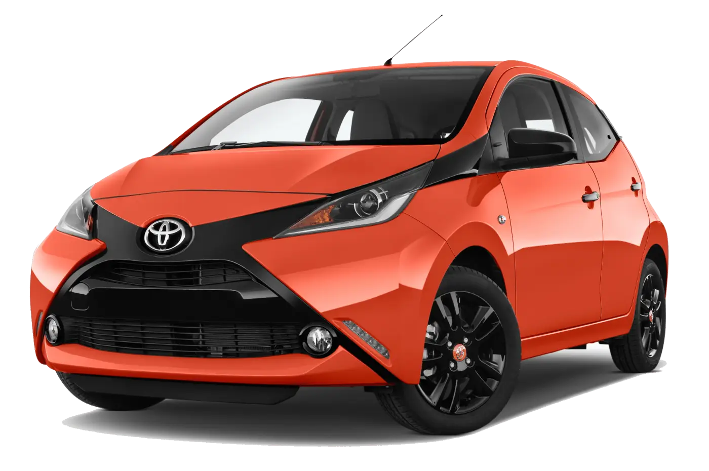 Orange Toyota Compact City Car