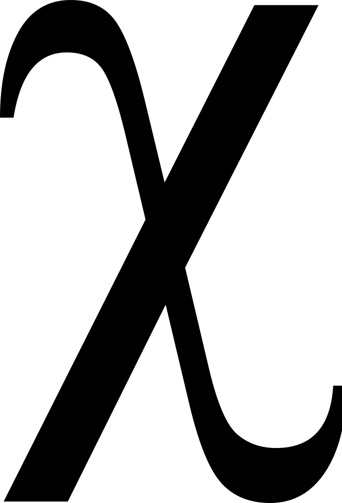 Greek Letter Chi Symbol