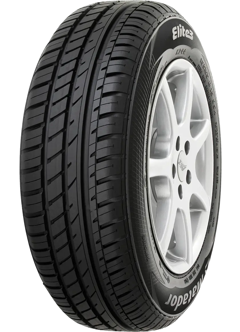 Car Tire with Detailed Tread Pattern
