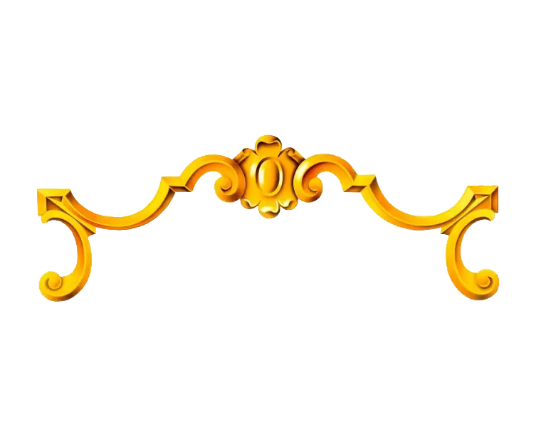 Vintage Golden Decorative Border Art