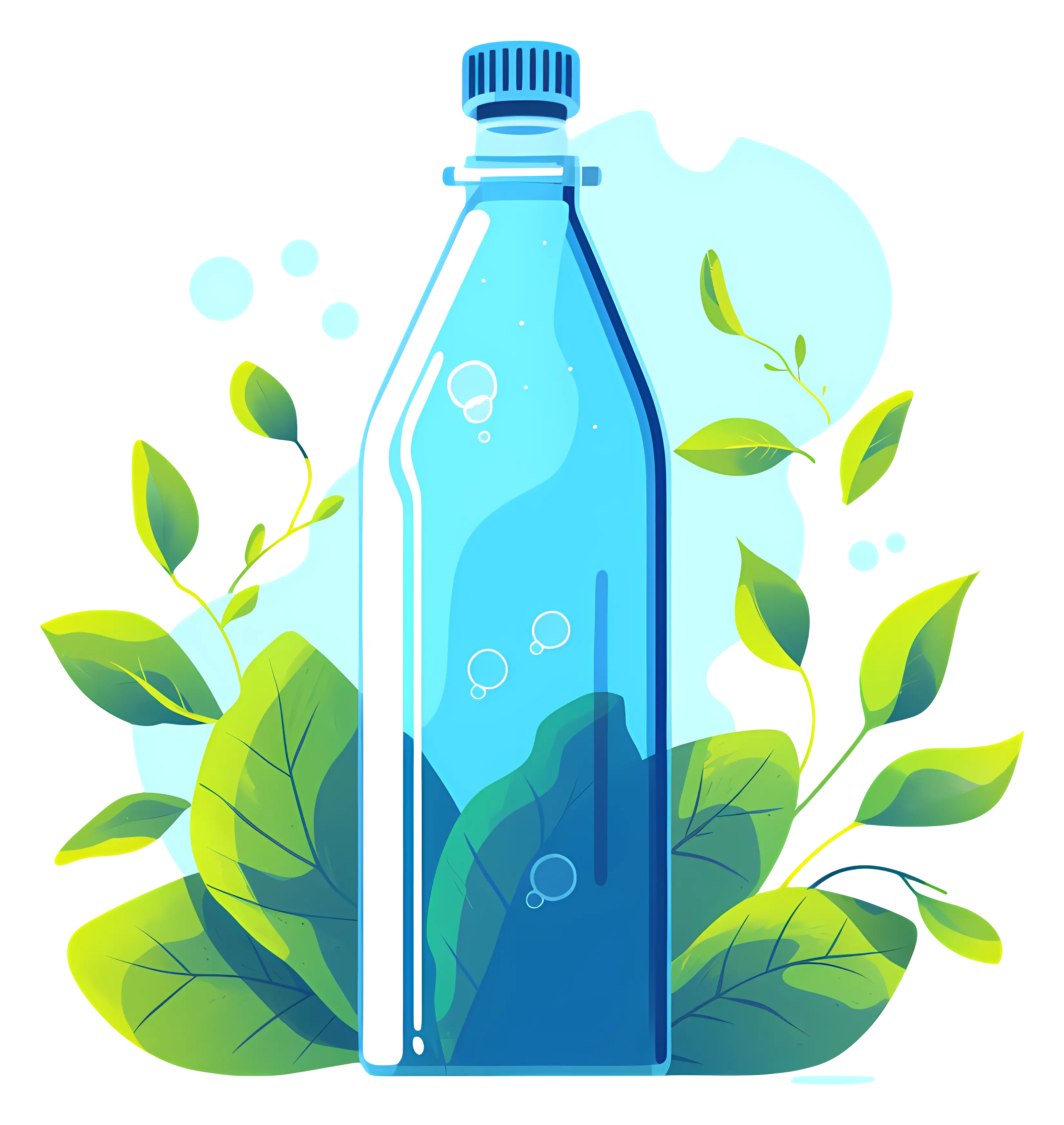 Eco-Friendly Bottle with Leaves