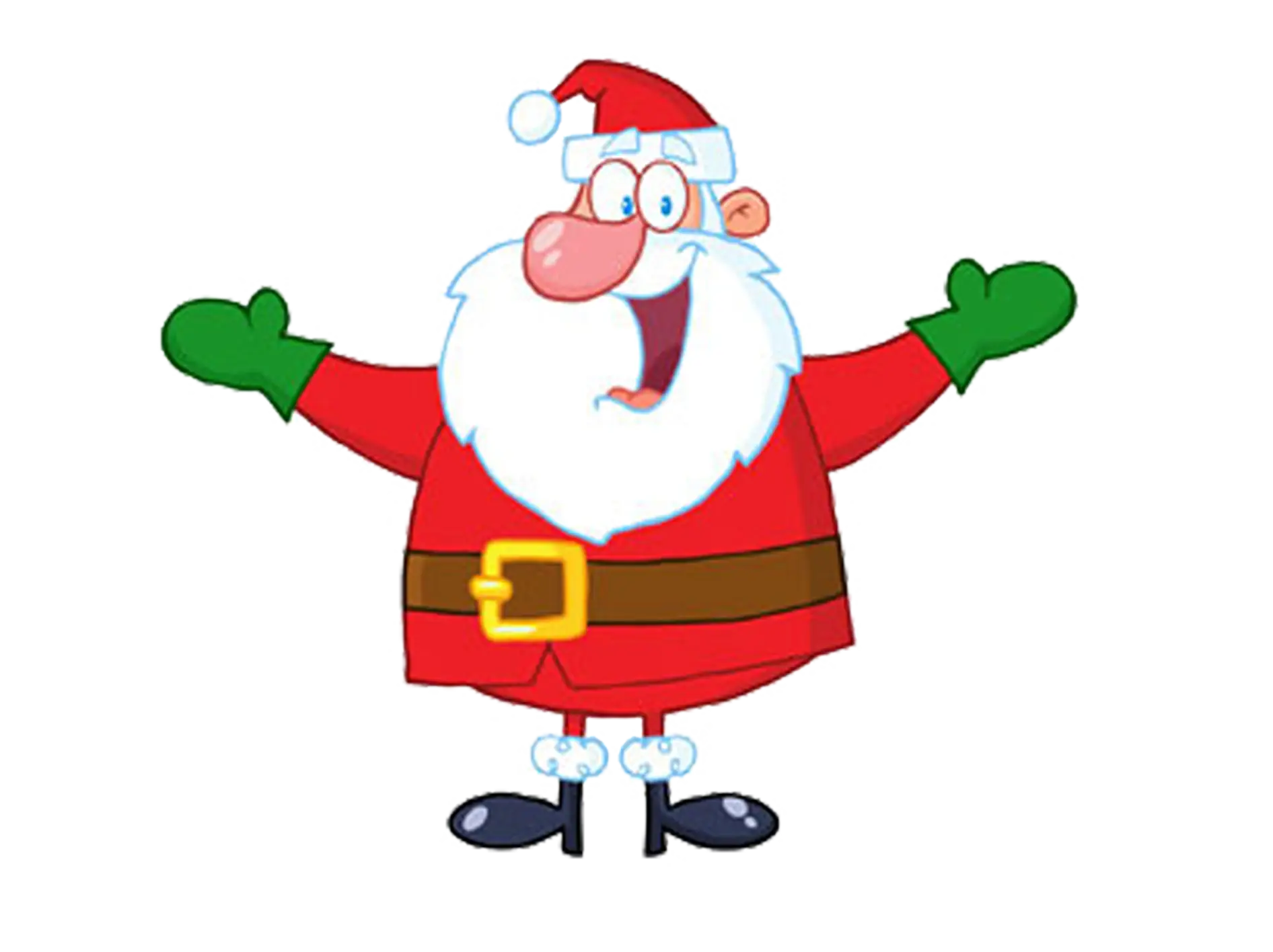 Cartoon Santa Claus With Open Arms