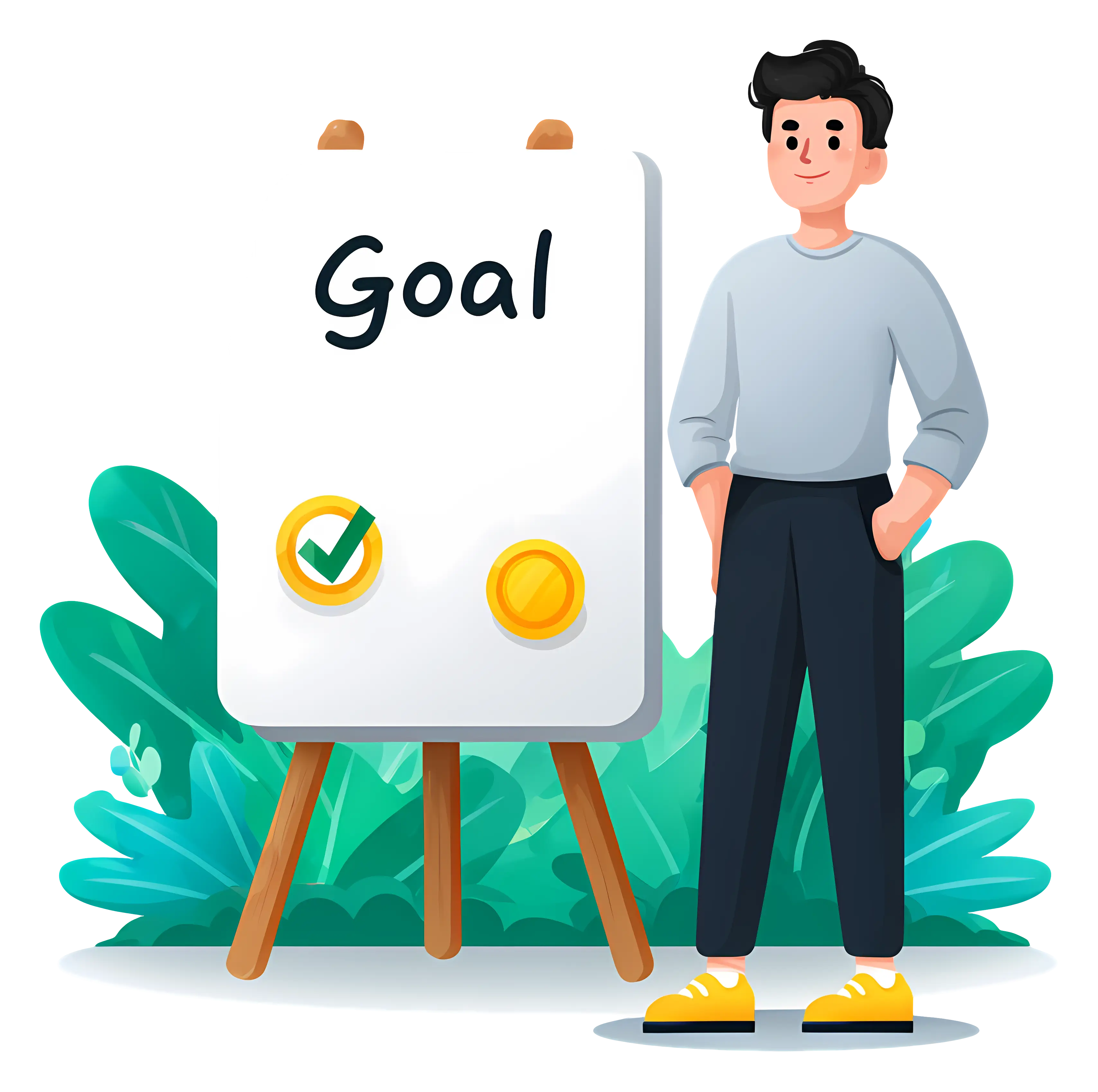 Goal Setting Board with Character