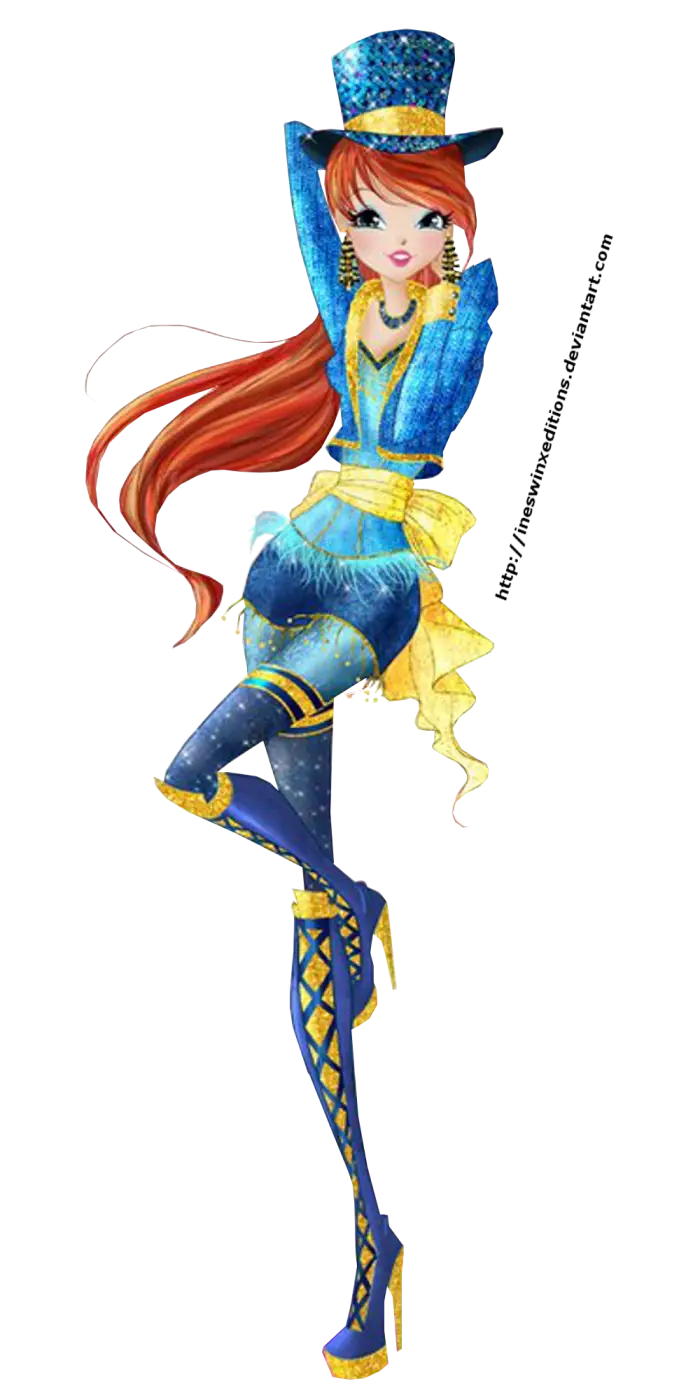 Stylish Cartoon Character in Blue and Yellow
