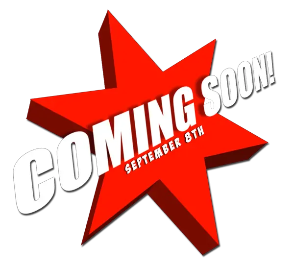 Coming Soon Announcement with Red Star
