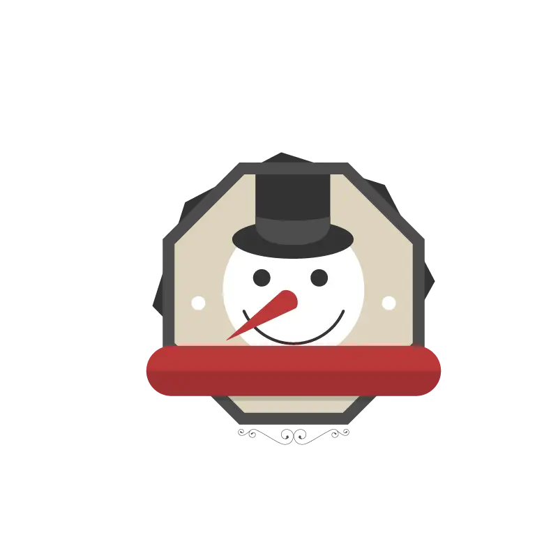 Minimalist Snowman Icon
