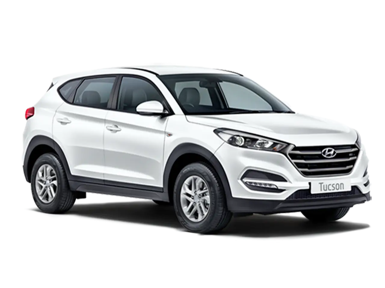 Hyundai Tucson White SUV Car