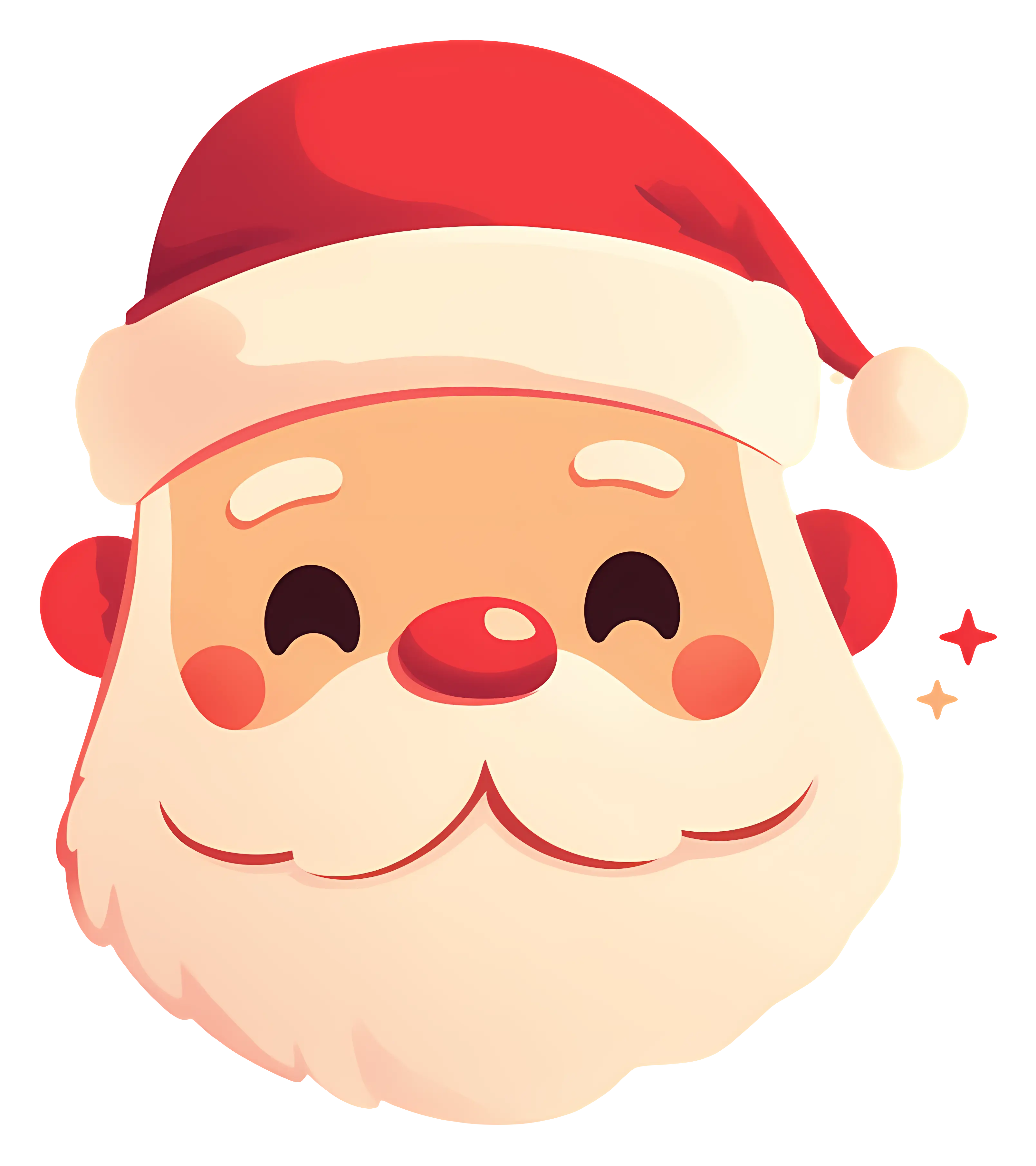 Santa Claus Face Illustration for Christmas