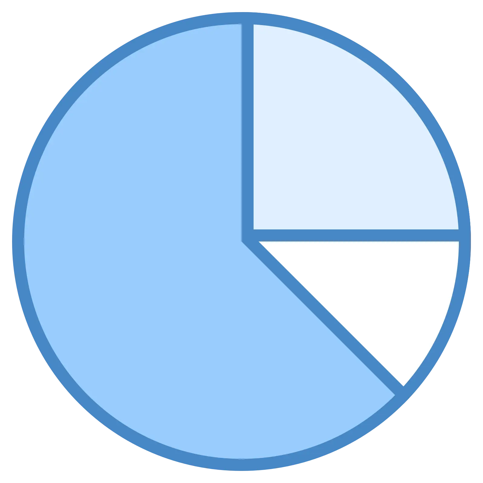 Blue Pie Chart Illustration for Data Visualization