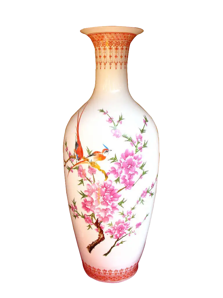 Decorative Vase with Floral Design