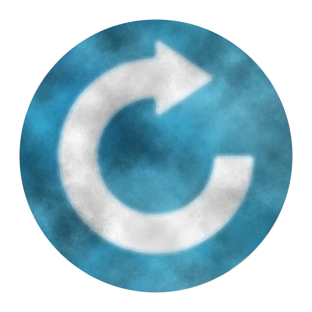 Blue Circular Arrow Loop Cycle