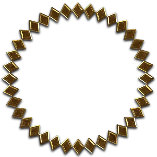 Golden Decorative Frame with Geometric Design