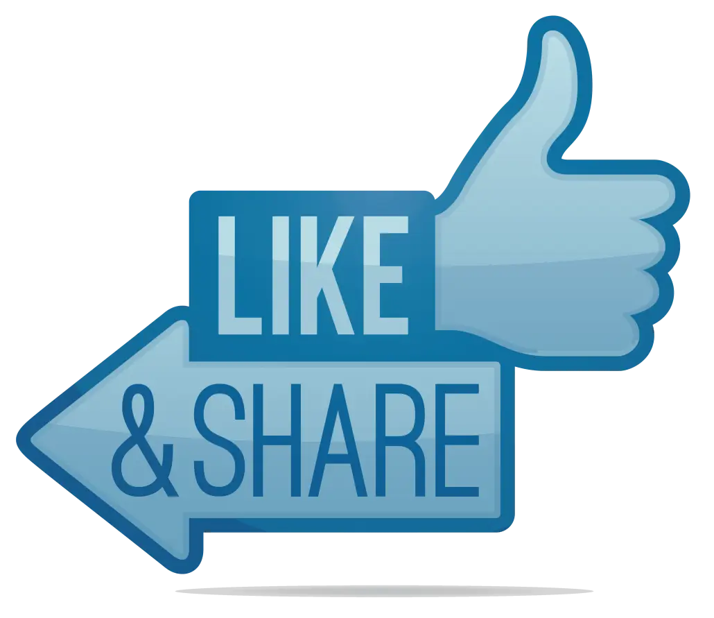 Like and Share Icon for Social Media