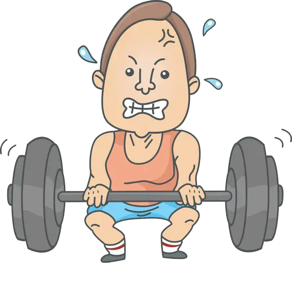 Cartoon Weightlifter