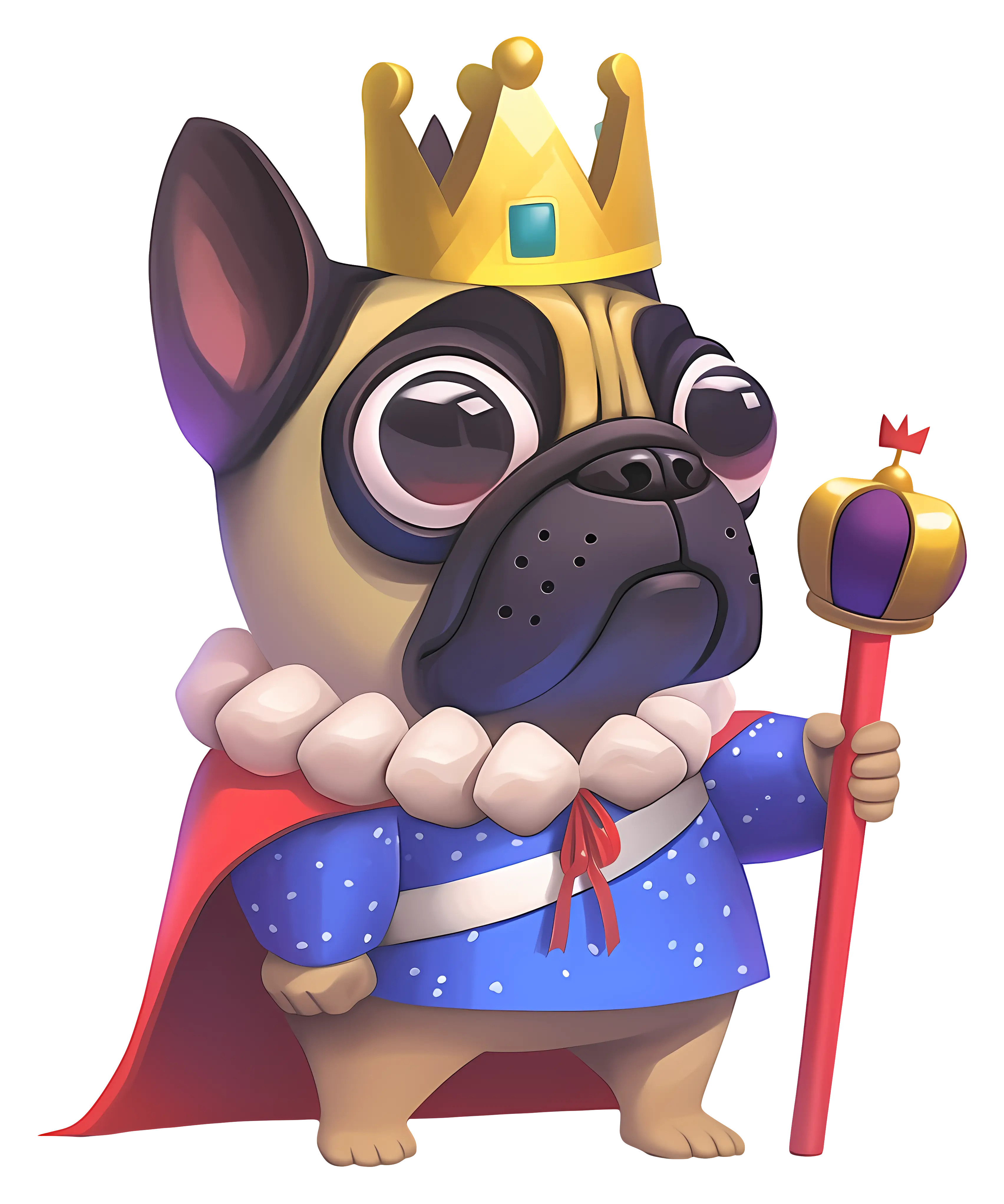 Pug King Cartoon
