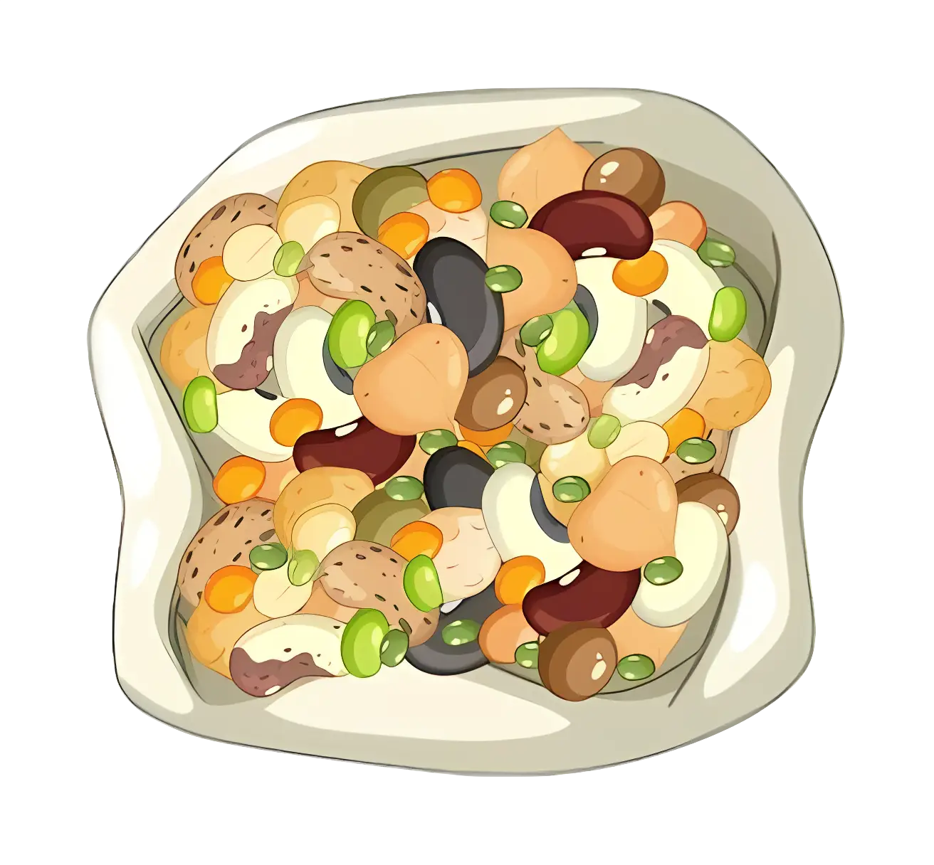Colorful Mixed Salad in a Bowl