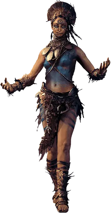 Fantasy Character in Tribal Style Costume