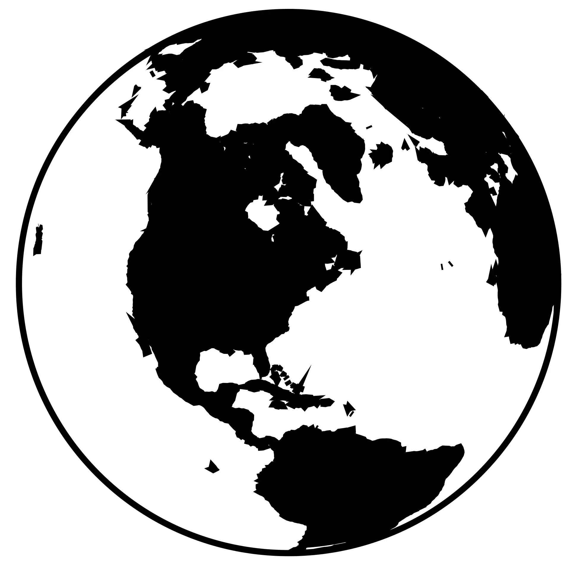 Globe Map Silhouette Illustration