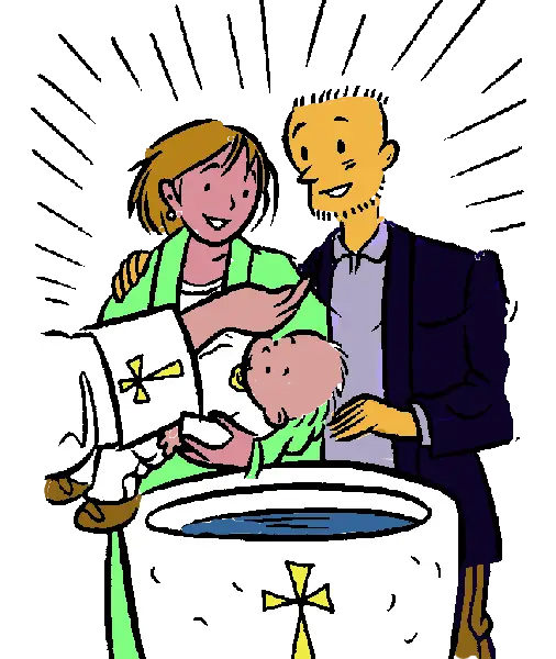 Baptism Ceremony Illustration