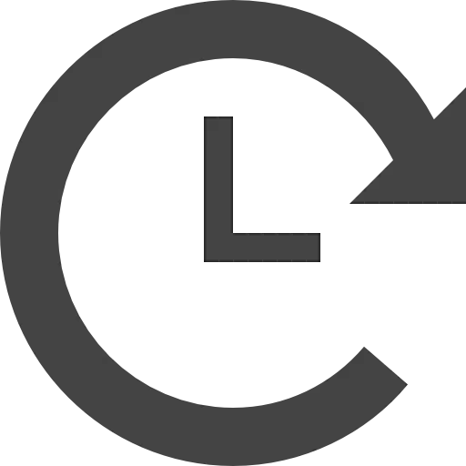 Clockwise Arrow with Clock