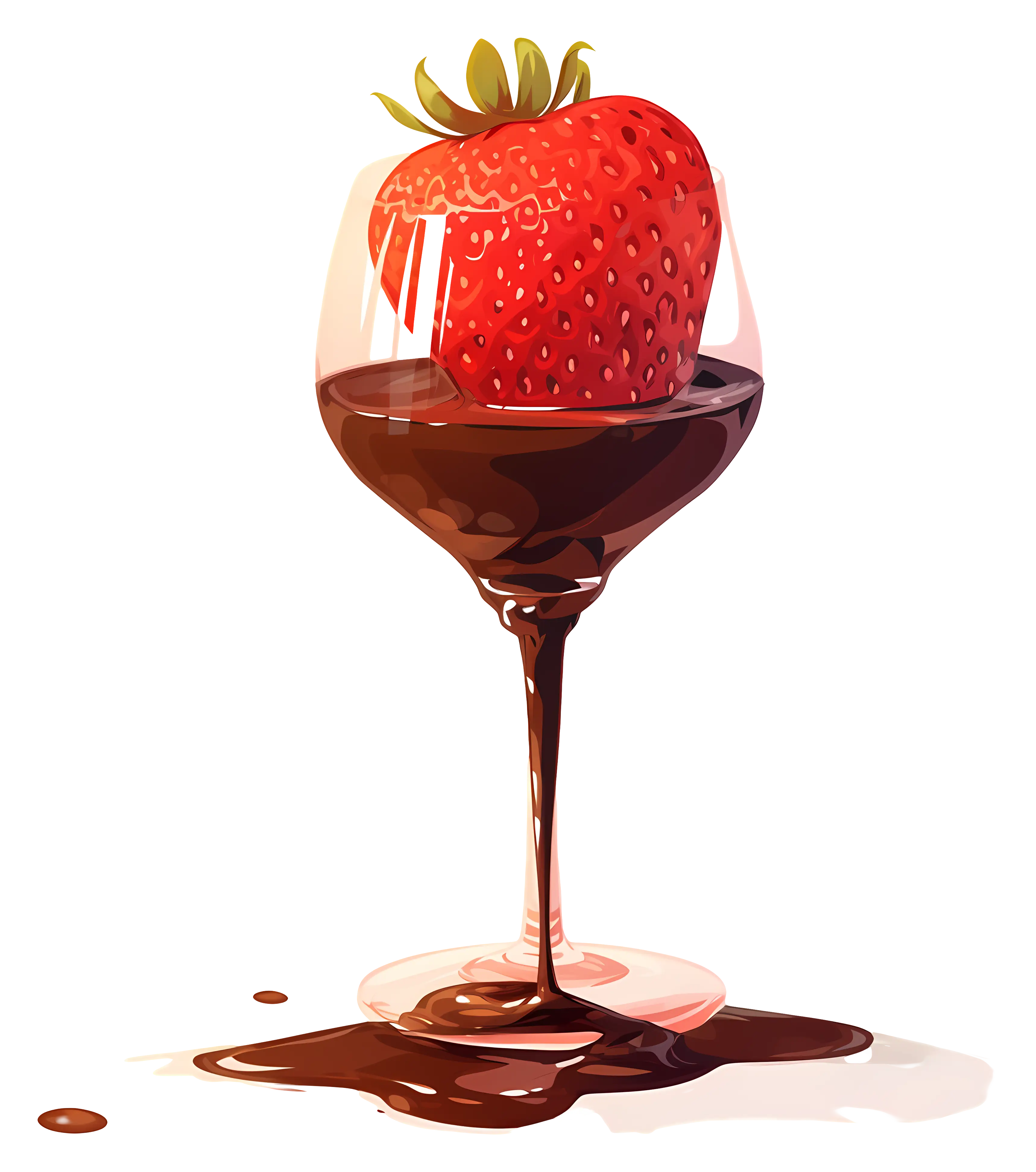 Strawberry in Chocolate Dessert