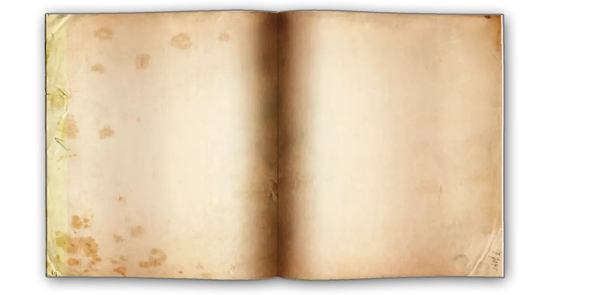 Vintage Open Book with Blank Pages