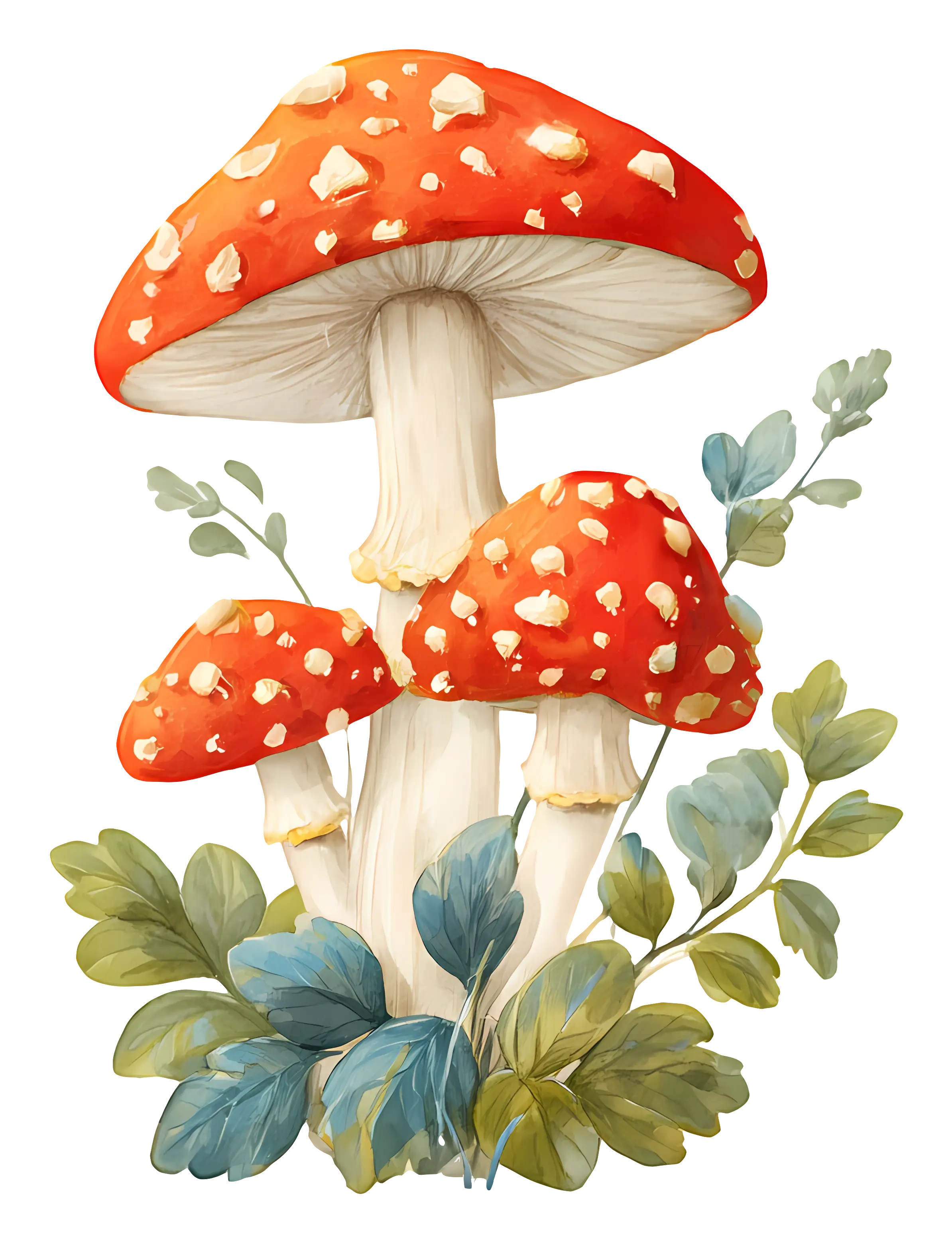 Red Forest Mushrooms