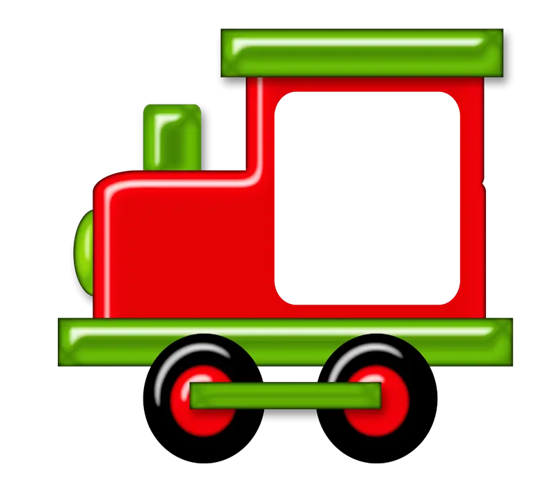 Red and Green Toy Train