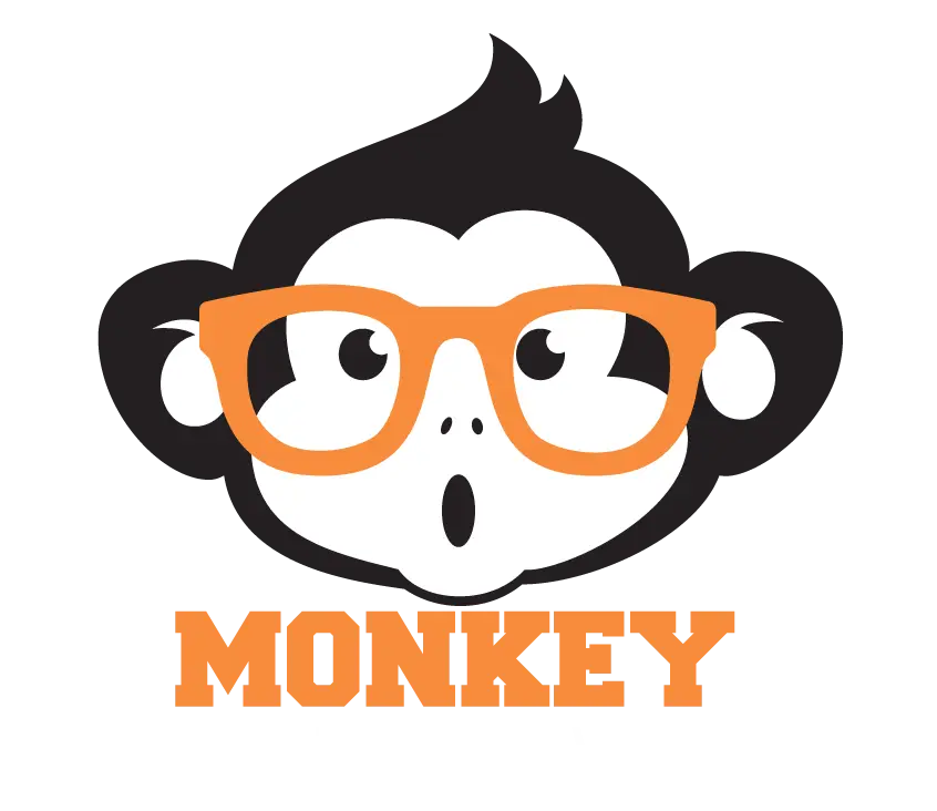 Monkey with Glasses Cartoon Illustration
