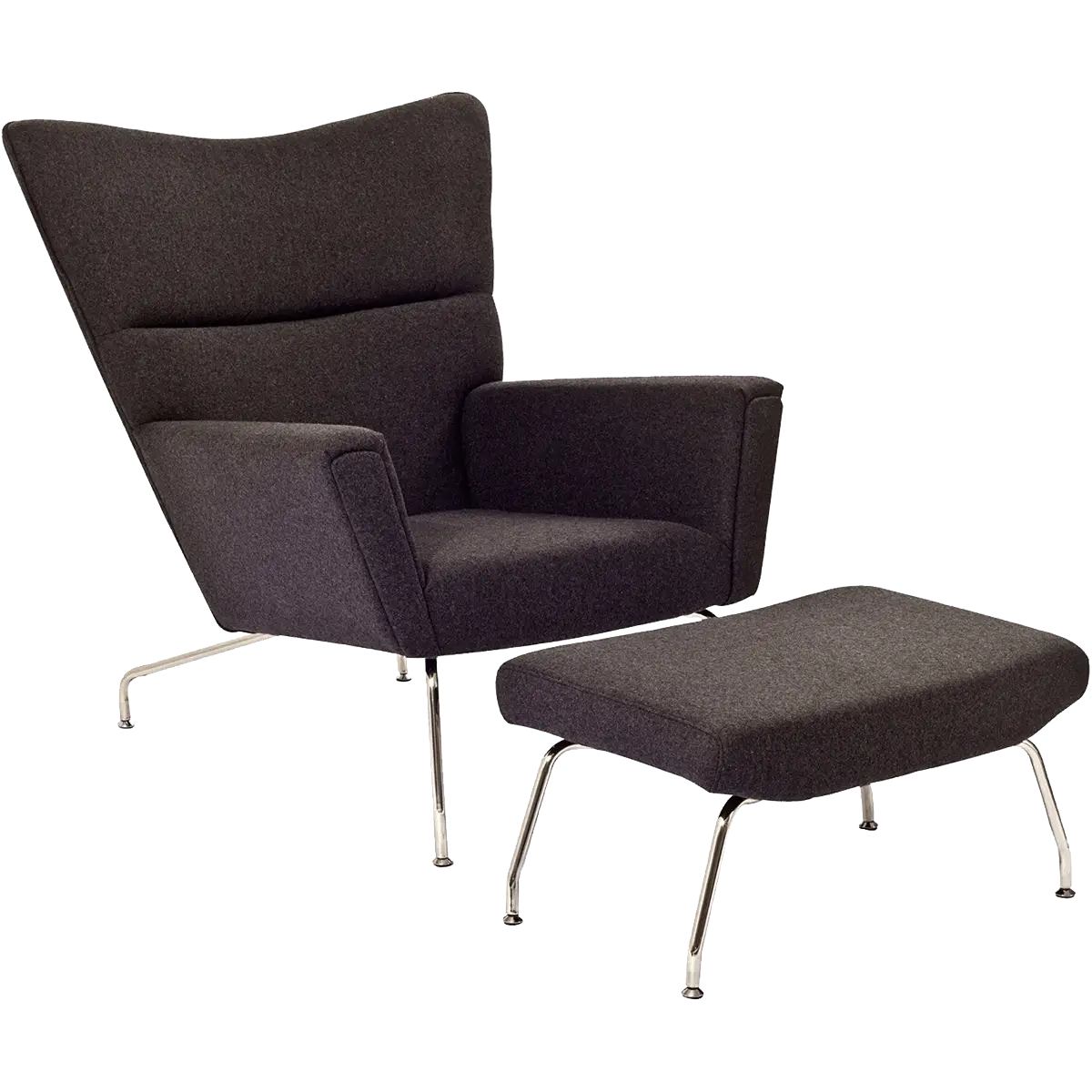 Modern Armchair and Ottoman Set
