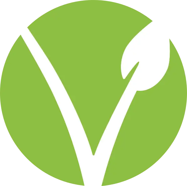 Green Vegan Symbol Logo
