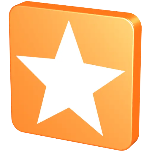 White Star on Orange Background