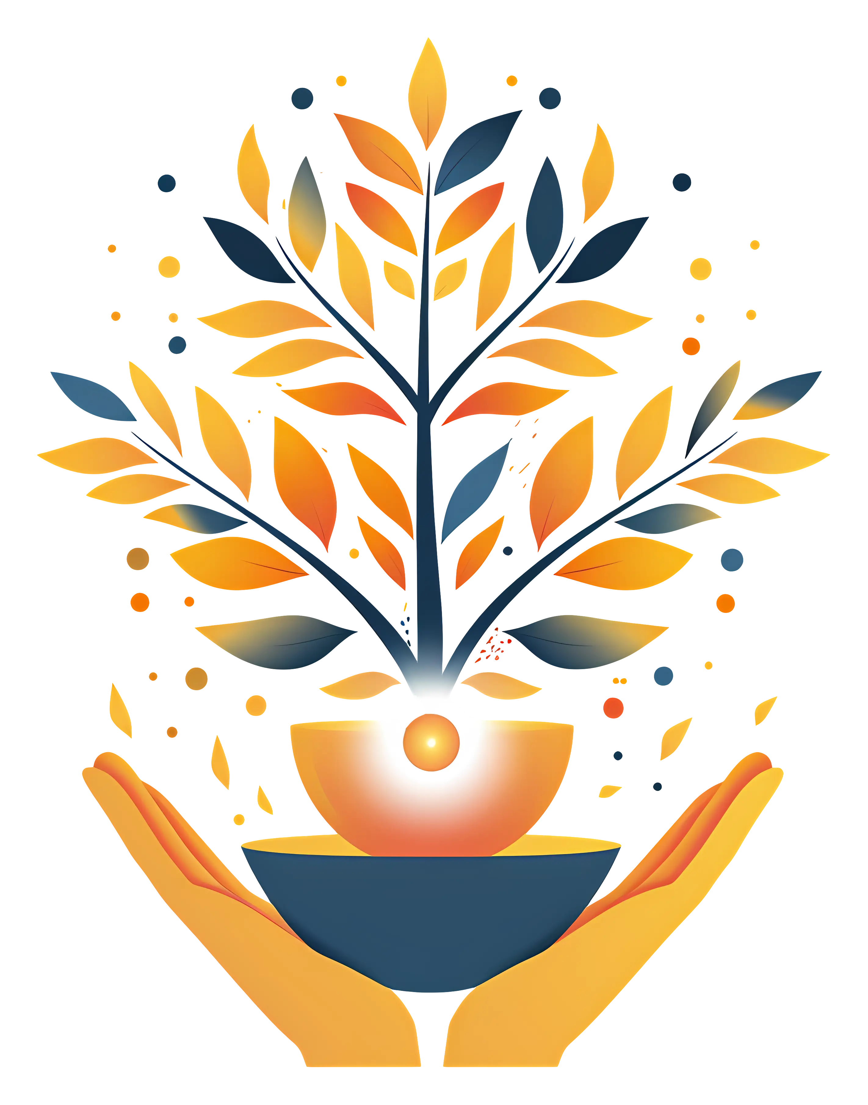 Tree in Hands Illustration