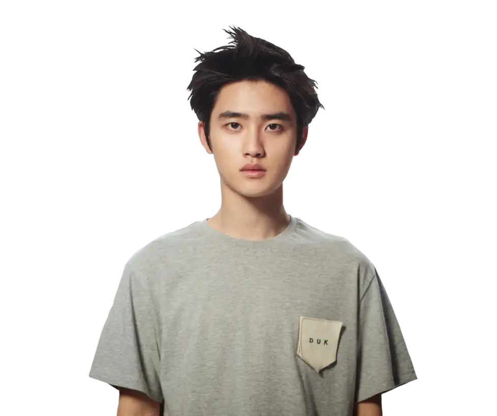 Young Man in Grey T-shirt