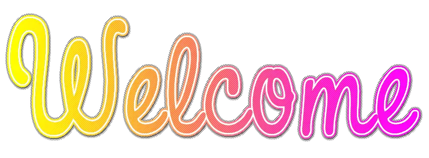 Colorful Gradient Welcome Text Design