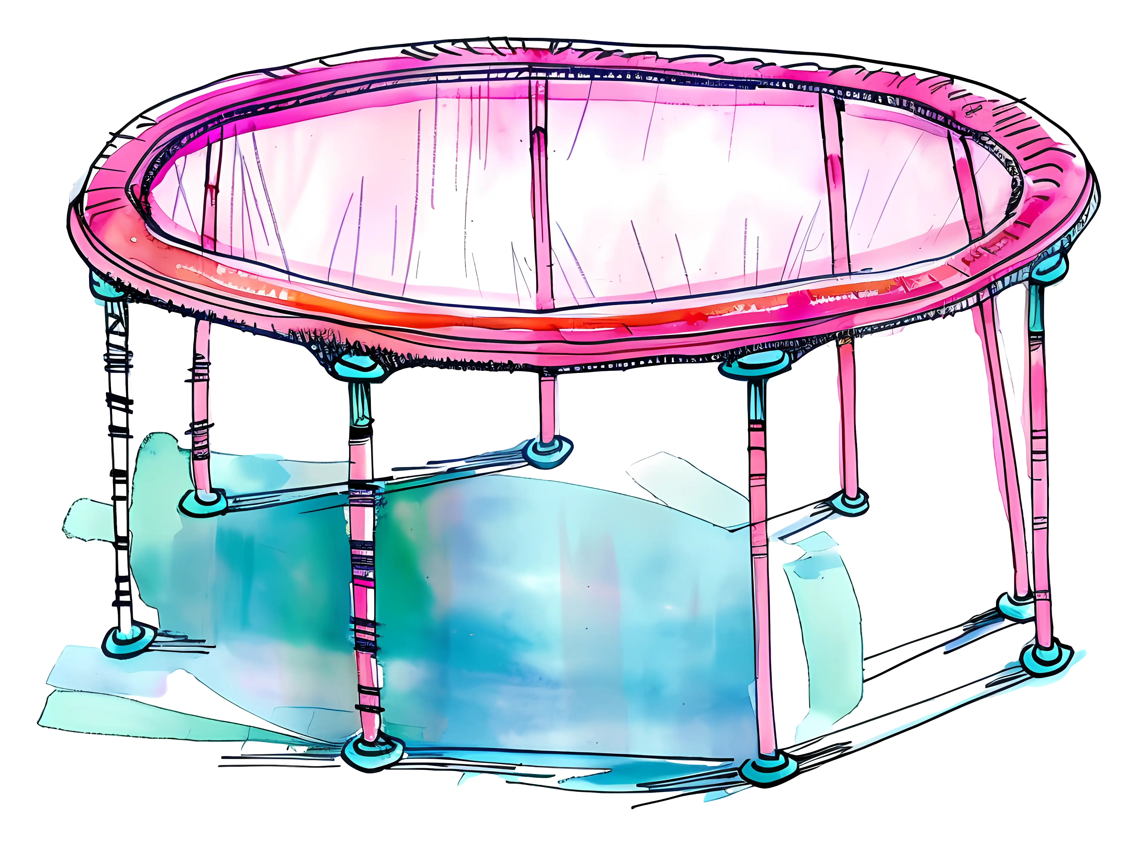 Colorful Outdoor Trampoline
