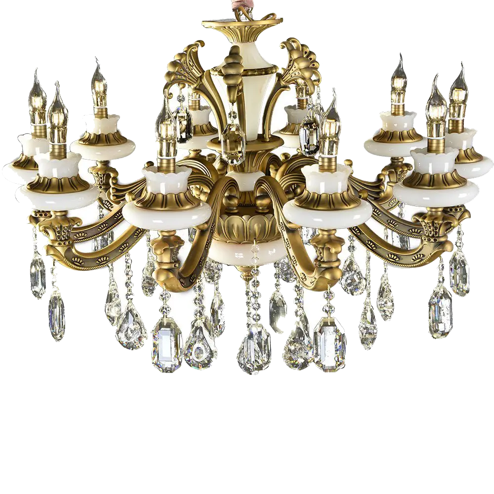 Golden Chandelier with Crystals