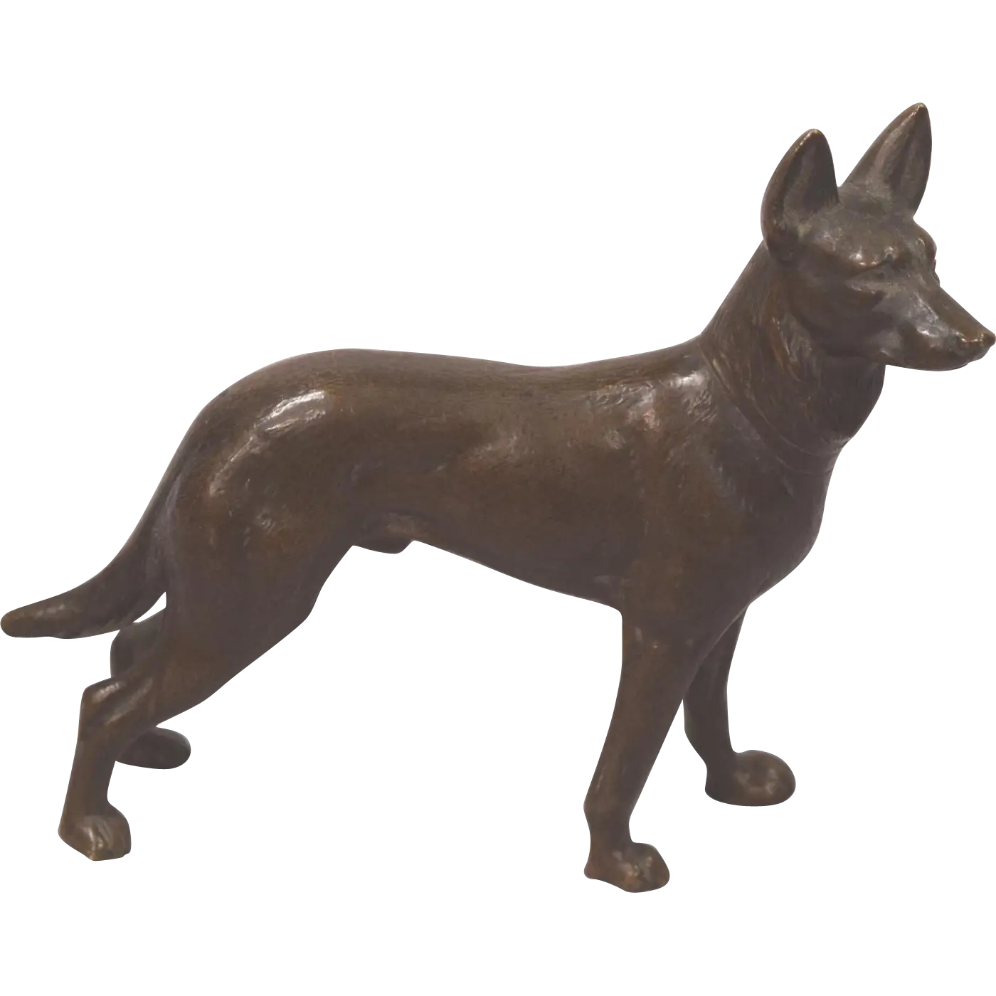 Bronze Dog Statue in Realistic Style