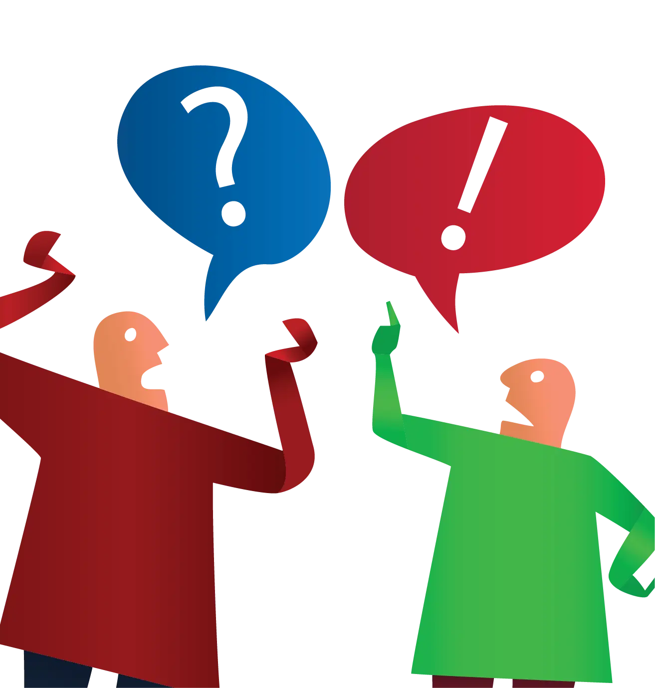 People Having a Discussion with Speech Bubbles