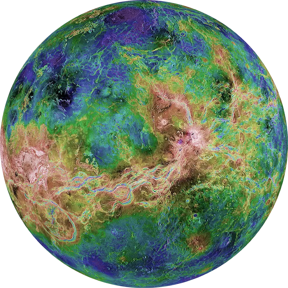 Colorful Planet Map Representation