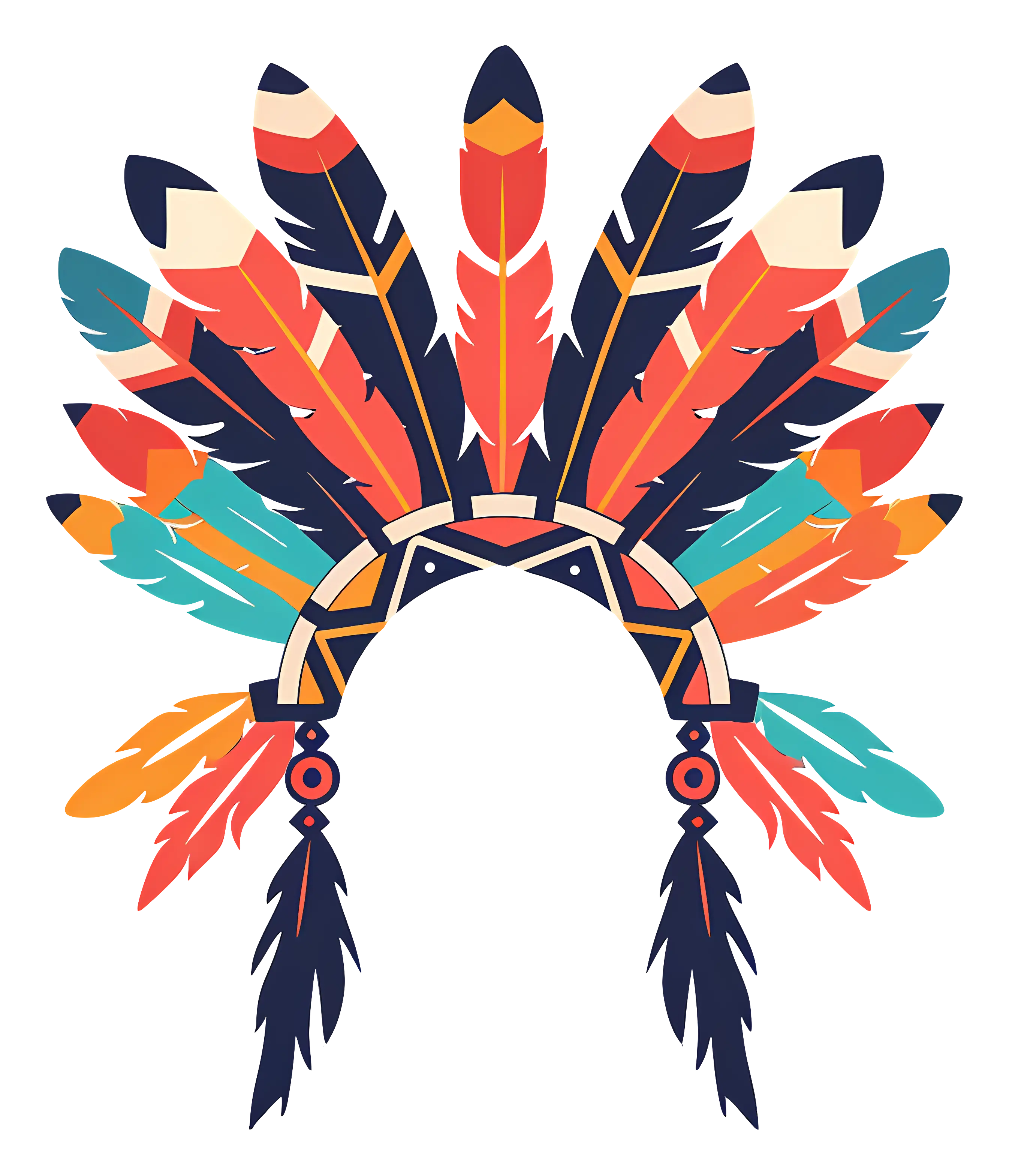 Stylish Colorful Feather Headdress