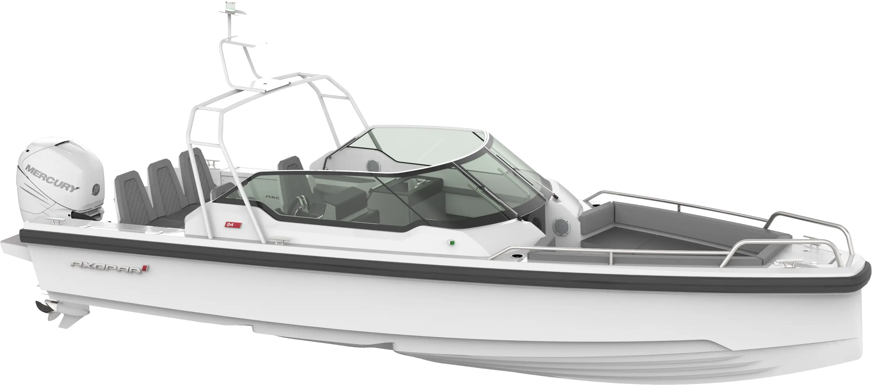 White Modern Motorboat for Outdoor Adventures