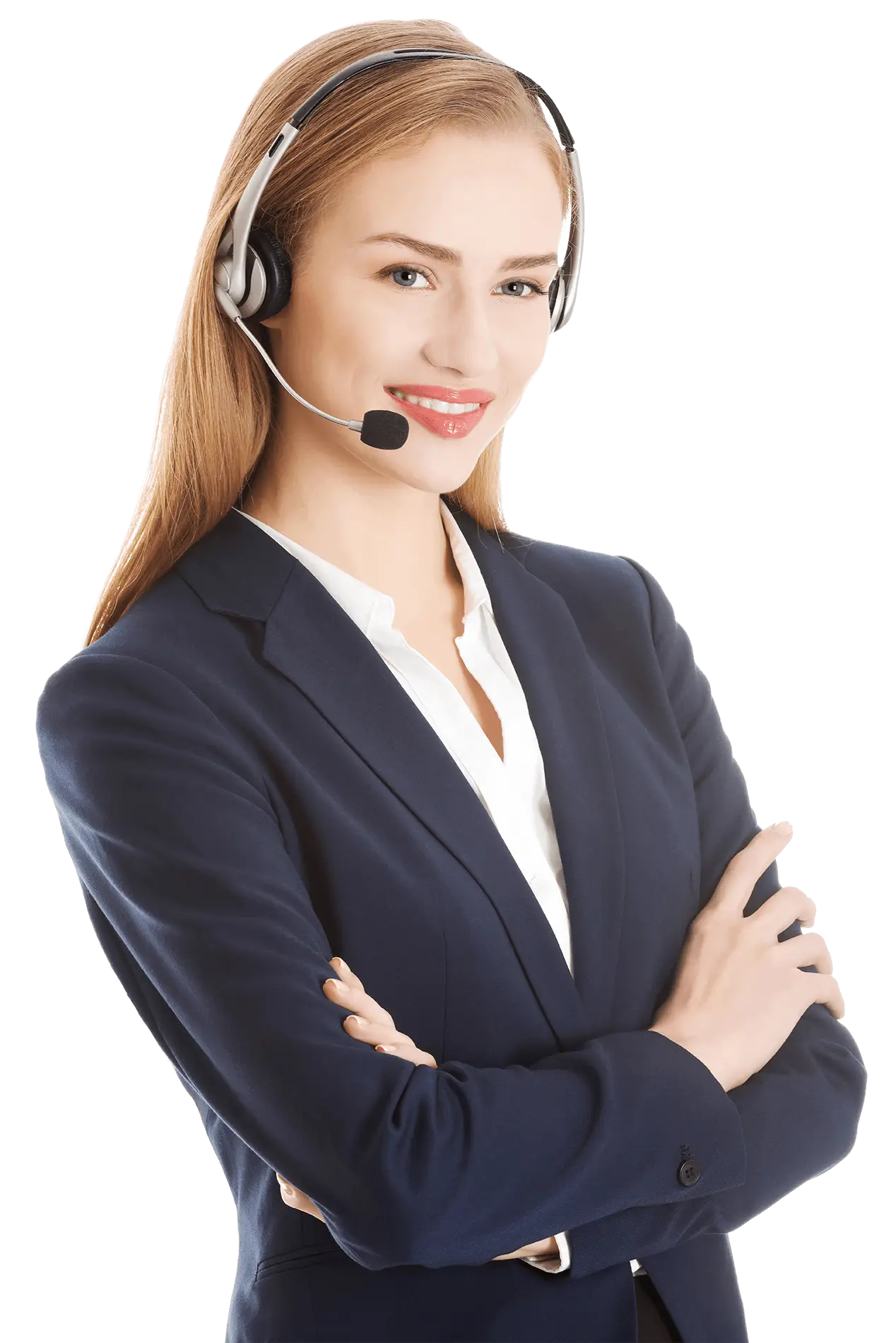Customer Service Representative with Headset
