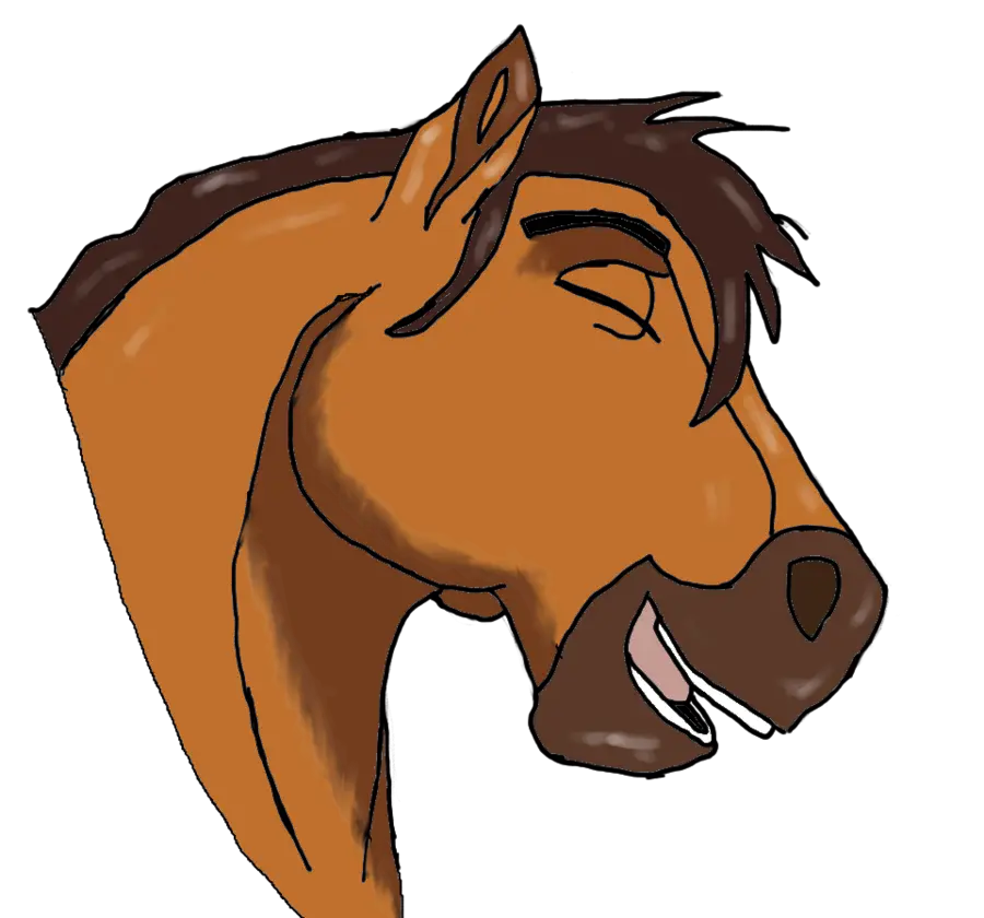 Cartoon Brown Horse