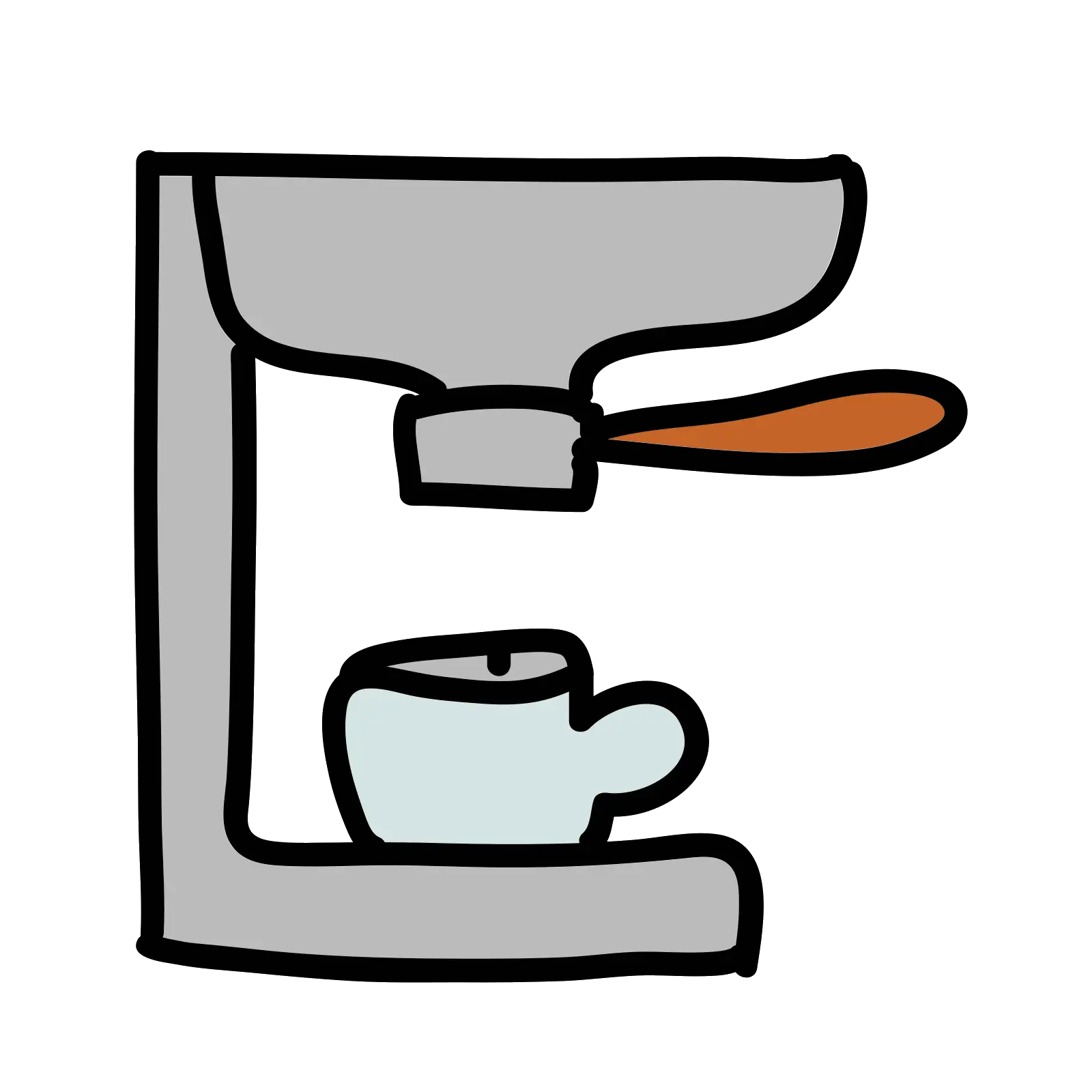 Cartoon Espresso Machine with Coffee Cup