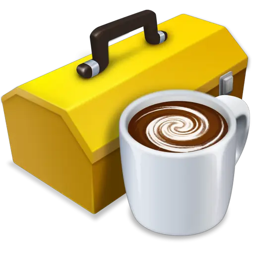 Coffee Cup with Toolbox Illustration