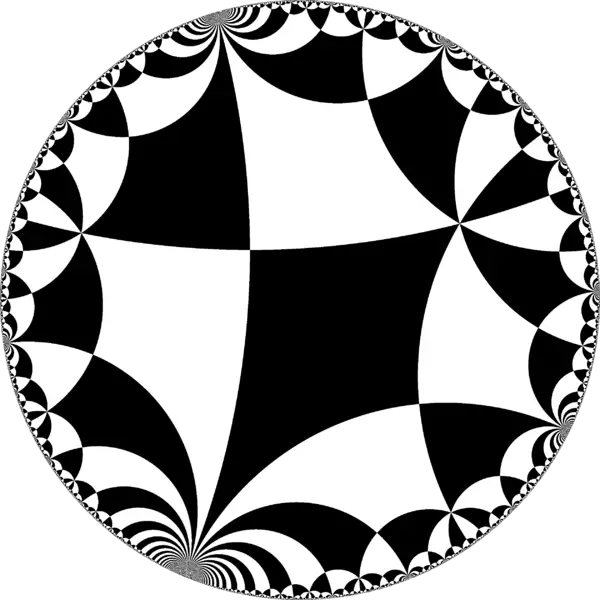 Abstract Black and White Circular Pattern