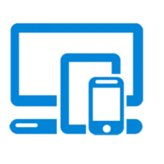 Blue Icon Set with Devices