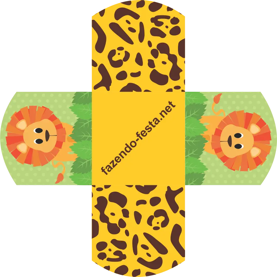 Animal-themed Box Template for Jungle Party