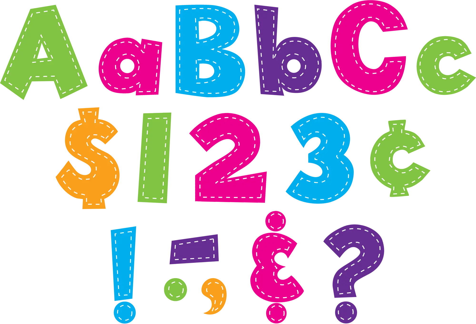 Colorful Alphabet and Numbers Illustration